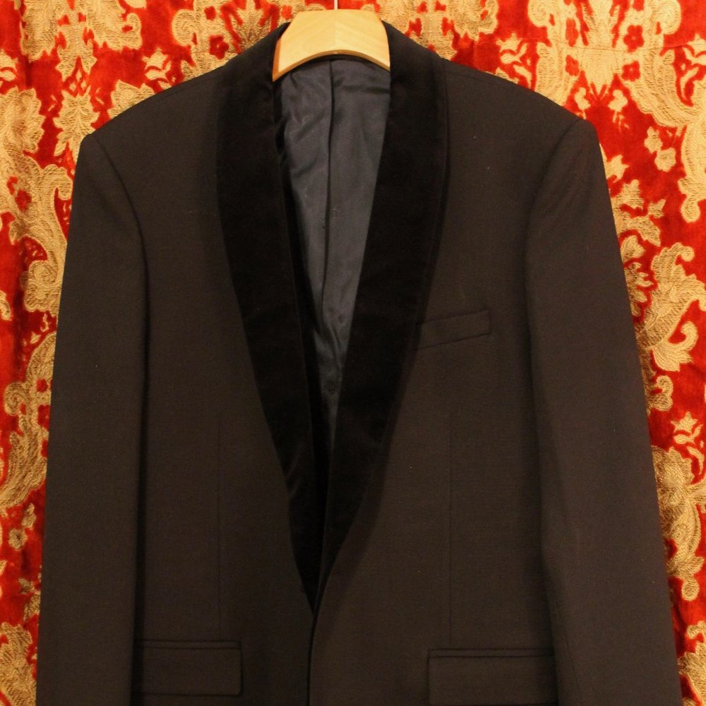 The Kooples Tuxedo Jacket 36R Dark Blue Gorgeous!